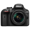 Зеркальный фотоаппарат Nikon D3400 kit (18-55mm VR) Black вид спереди