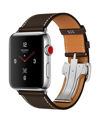 Apple Watch Hermes Series 3 (GPS + Cellular) 42mm Steel w. Ebene Barenia Single Tour (MQLT2), фото 
