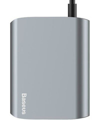 Переходник Baseus Enjoyment с Type-C на 2xUSB 2.0+USB 3.0 HUB (Gray) вид спереди