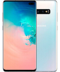 Смартфон Samsung G9750 Galaxy S10+ 8/128GB (Prism White) вид с двух сторон