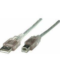 Кабель Maxxtro USB 2.0 AM – BM 3м (Серебристый)