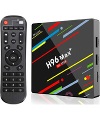 Приставка 4К Smart-TV Box H96 Max Plus 4/32GB вид с пультом управления