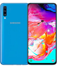 Смартфон Samsung Galaxy A70 2019 SM-A705F 6/128GB Blue (SM-A705FZBU) вид с двух сторон