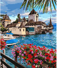  Картина за номерами "Чарівна Швейцарія" 40х50см (КНО2253), фото 