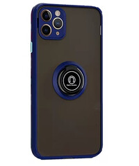 Чехол для смартфона MSD Translucent matte case magnetic metal for iPhone 11 Blue (MSD-AC11-13)