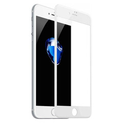 Защитное стекло Baseus 0.2mm Silk-screen глянцевое  для iPhone 8  (White), фото 