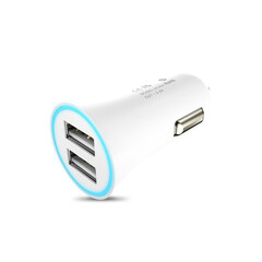 Автомобильное зарядное устройство Hoco Dual charger 2.4A White (UC204), фото 