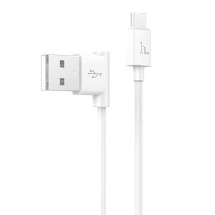 Кабель USB Hoco L Shape Fast charging Micro-USB (White) 1.2 м, фото 