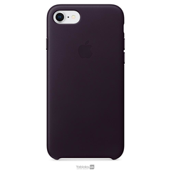 Чехол для Apple iPhone 8 / 7 Leather Case - Dark Aubergine (MQHD2), фото 