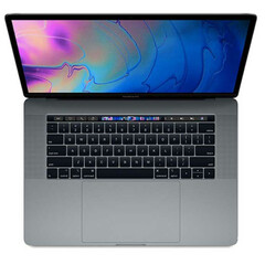 Ноутбук Apple MacBook Pro 15.4'' Space Gray (Z0V100048) 2018 вид сверху в открытом виде