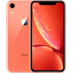Смартфон Apple iPhone XR Dual Sim 128GB Coral (MT1F2) вид с двух сторон