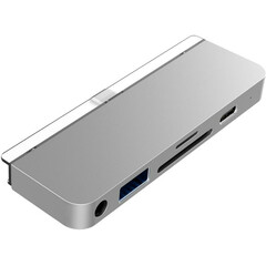 USB-хаб Sanho HyperDrive USB Type-C Hub for iPad Pro 2018 (Space Gray) вид под углом