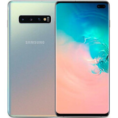 Смартфон Samsung G9750 DS  Galaxy S10+ 8/128GB (Prism Silver) вид с двух сторон