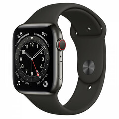 Apple Watch Series 6 GPS + Cellular 44mm Graphite Stainless Steel Case w. Black Sport B. (M07Q3)