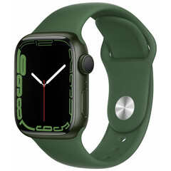 Apple_Watch Series 7 GPS + Cellular 41mm Green Aluminum Case with Clover Sport Band (MKH93)