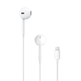 Наушники Apple EarPods with Lightning Connector (MMTN2ZM/A) вид "заглушек" и штекера