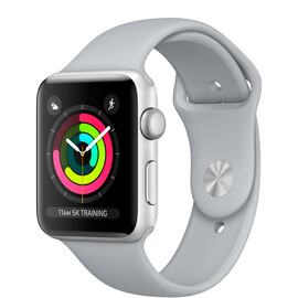 Apple Watch Series 3 (GPS) 42mm Silver Aluminum w. Fog Sport B. - Silver (MQL02), фото 