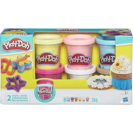 Лепка Hasbro Play-Doh 6 баночек с конфетти (B3423), фото 