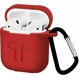 Чехол Relaxtoo для AirPods Carrying Case с карабином (Red), фото 