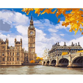 Картина по номерам "Осенний Лондон" 40х50см (КНО2134), фото 