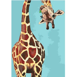  Картина за номерами "Веселий жираф" 35х50см (КНО4061), фото 