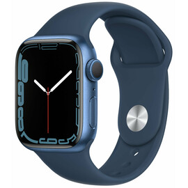 Apple_Watch Series 7 GPS 41mm Blue Aluminum Case With Blue Sport Band (MKN13)