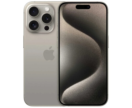 Смартфон Apple iPhone 15 Pro 1TB Natural Titanium (MTVF3), Колір: Золотистий, Об'єм вбудованої пам'яті: 1 Тб, фото 