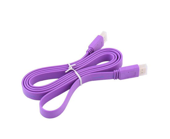 Кабель HDMI Cable flat (V1.4) HDMI/M to HDMI/M (Purple) 1.5m, фото 