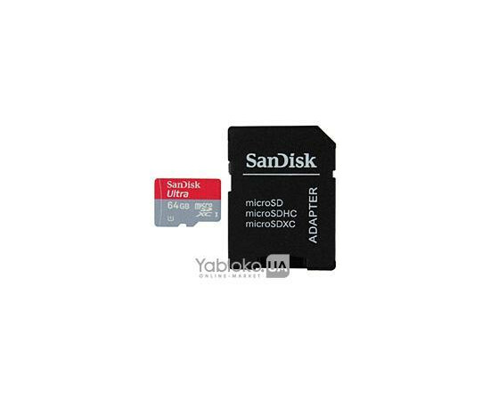 Карта памяти SanDisk microSDXC 64Gb Mobile Ultra Class 10 + adapter, фото 