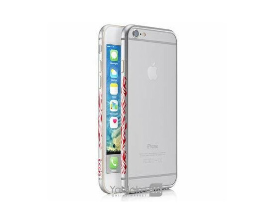 Чехол-бампер для Apple iPhone 6/6S iBacks Aluminium Cameo Flame Series Bumper (Silver), фото 