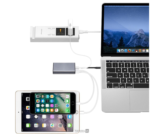 L&I 8 in 1USB-C USB Type C Multiduty Adapter Hub Type-C to USB 3.0 / 4K HDMI / RJ45 Ethernet / SD TF Card USB Type C For Macbook, фото 