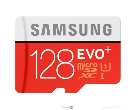 Samsung 128 GB microSDXC Class 10 UHS-I EVO Plus + SD Adapter MB-MC128DA, фото 