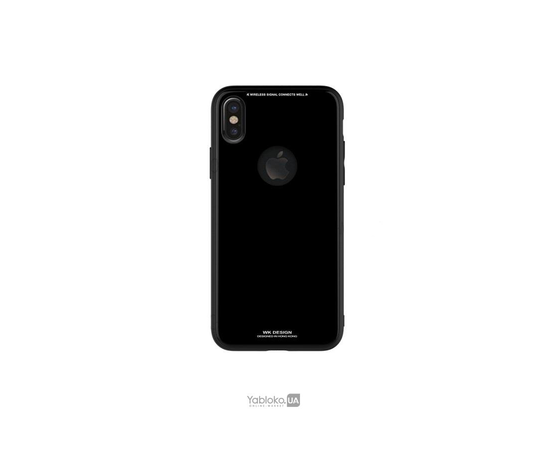 Чехол WK Azure Stone Series Glass для iPhone X (Black), фото 