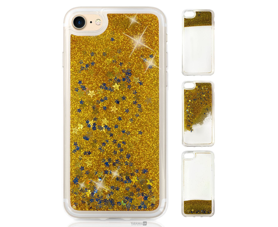 TPU чехол Liquid stars для Apple iPhone 6/6s Plus (Blue/Gold), фото 