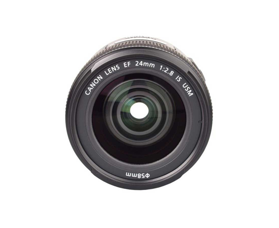 Широкоугольный объектив Canon EF 24mm f/2.8 IS USM вид спереди