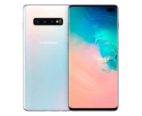 Смартфон Samsung Galaxy S10 Plus SM-G975 DS 1TB White вид с двух сторон