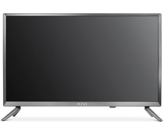 Телевизор Kivi 24HR50GU вид спереди в выключенном виде