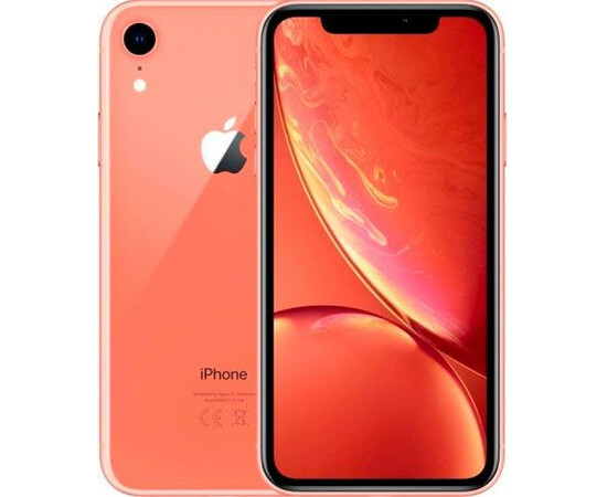 Смартфон Apple iPhone XR Dual Sim 128GB Coral (MT1F2) вид с двух сторон