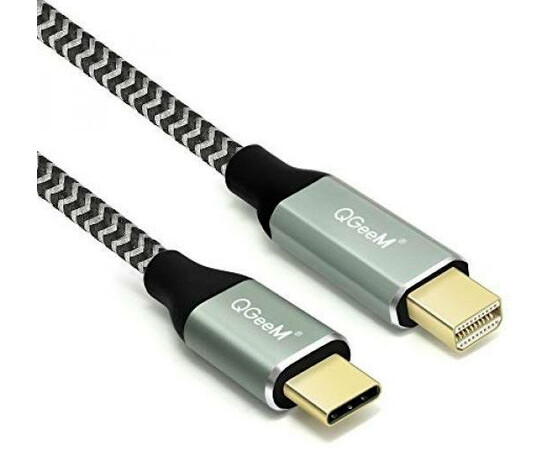 Кабель QGeeM USB-C 3.1 to Mini DisplayPort Thunderbolt 3 вид разъемов