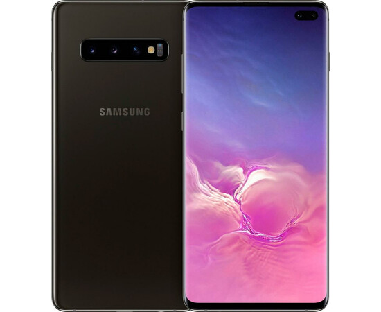 Смартфон Samsung G9750 Galaxy S10+ 12/1TB (Ceramic Black) вид с двух сторон