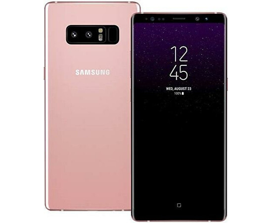 Смартфон Samsung Galaxy Note 8 128GB Pink SM-N950F) вид с двух сторон