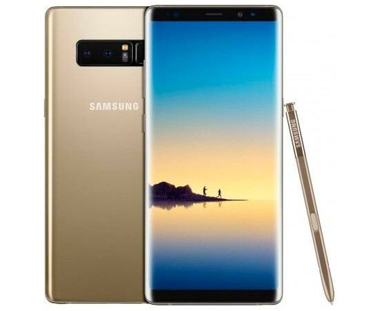 Смартфон Samsung Galaxy Note 8 64GB Gold (SM-N950FD) вид с двух сторон