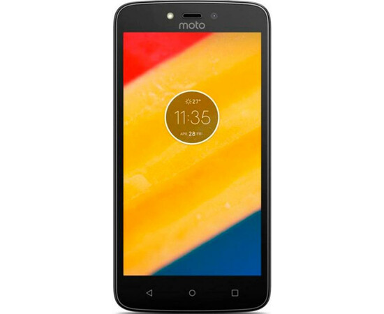 Смартфон Motorola Moto C Plus XT1723 16GB Starry Black (PA800125UA) вид спереди