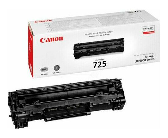 Лазерный картридж Canon 725 (3484B002) вид с коробкой