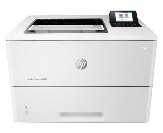 Printer HP LaserJet Enterprise M507dn front view