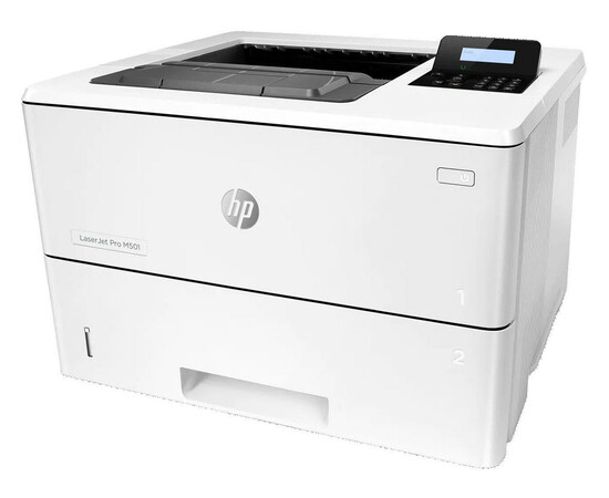 Printer HP LaserJet Enterprise M501dn view from the left side