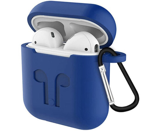 Чехол Relaxtoo для AirPods Carrying Case с карабином (Blue), фото 