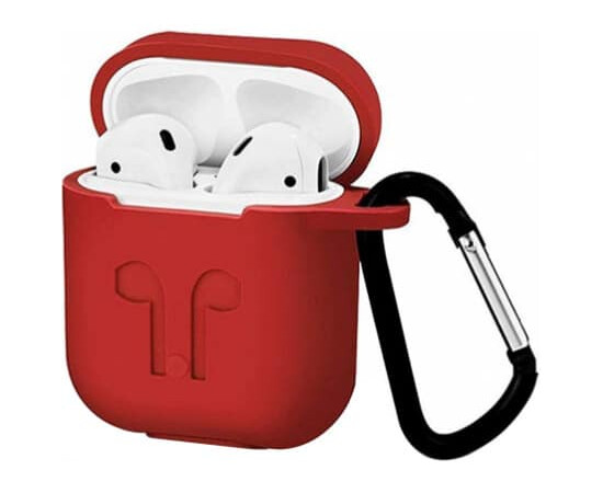 Чехол Relaxtoo для AirPods Carrying Case с карабином (Red), фото 