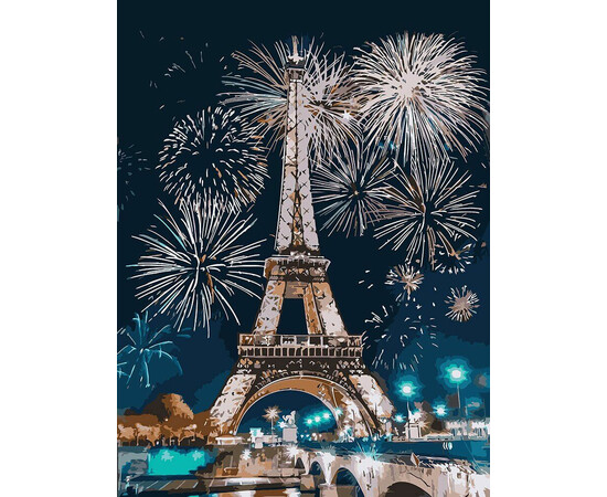 Картина по номерам "Огни Парижа" 30х40см (КНО3572), фото 