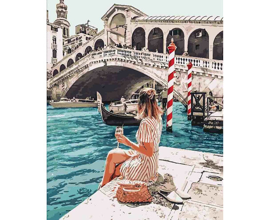 Картина по номерам "Влюбленная в Венецию" 40х50см (КНО4526), фото 